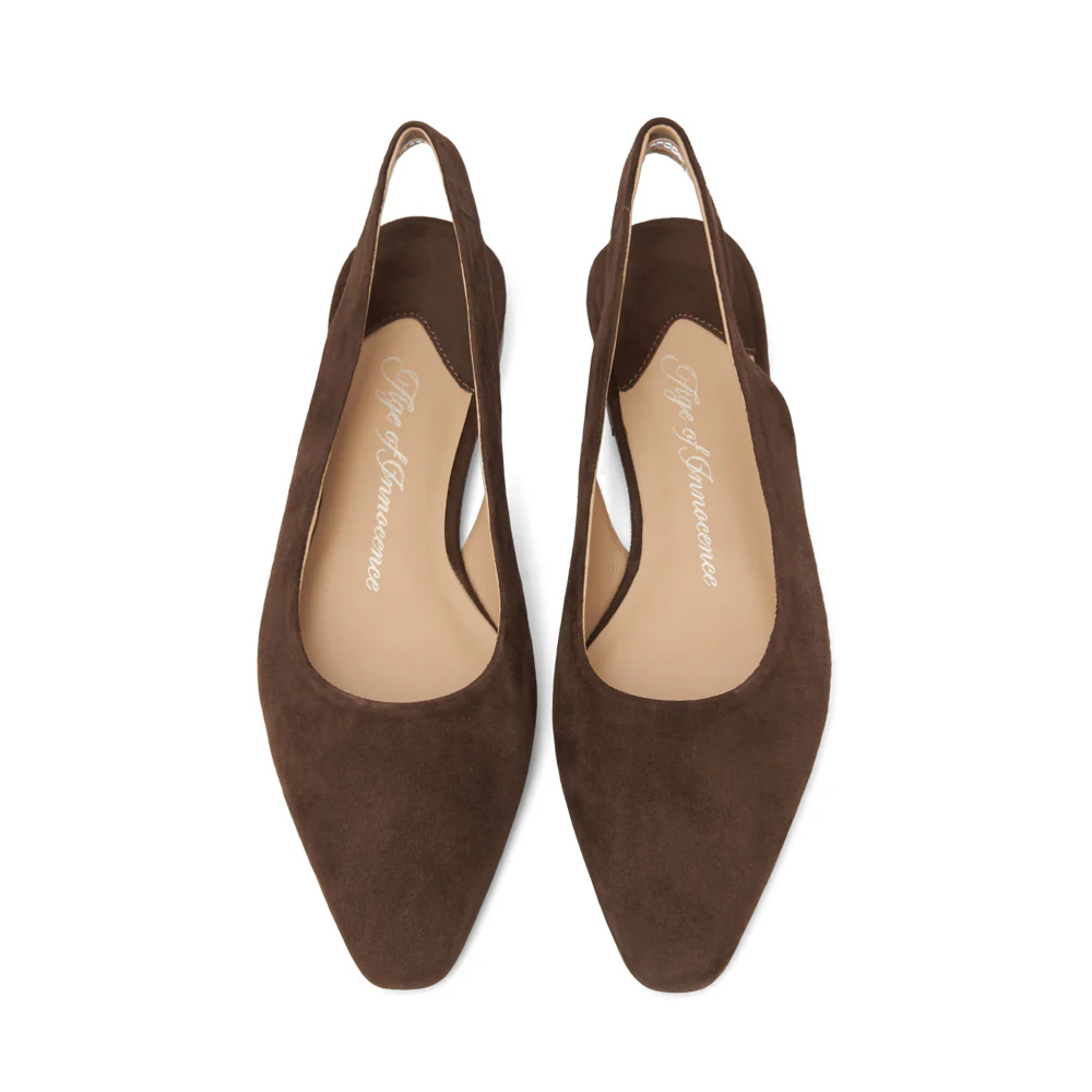 Remi Suede Chocolate Flats - Image 3