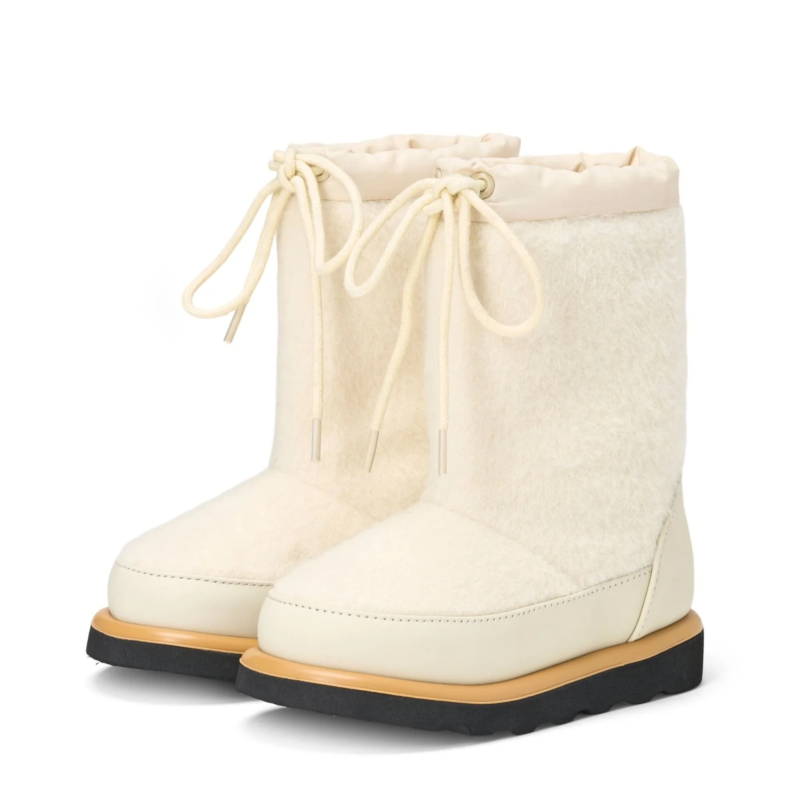 Rey Wool White Boots - Image 2