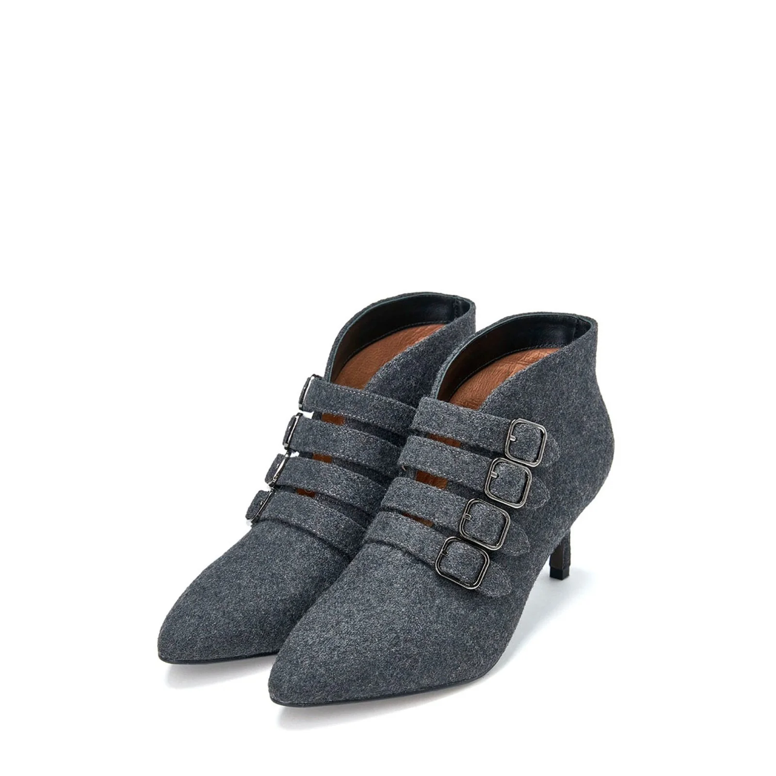 Rhea Wool Grey Boots - Image 2