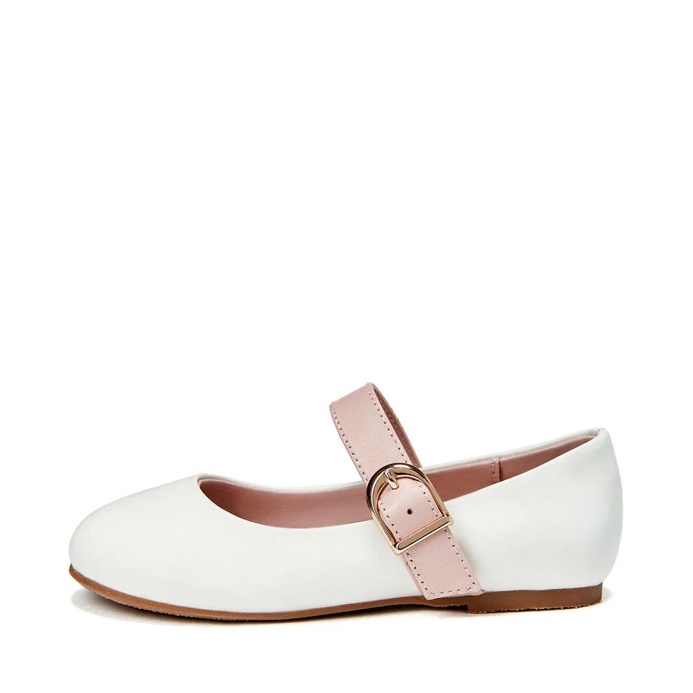 Ruby White/Pink Flats