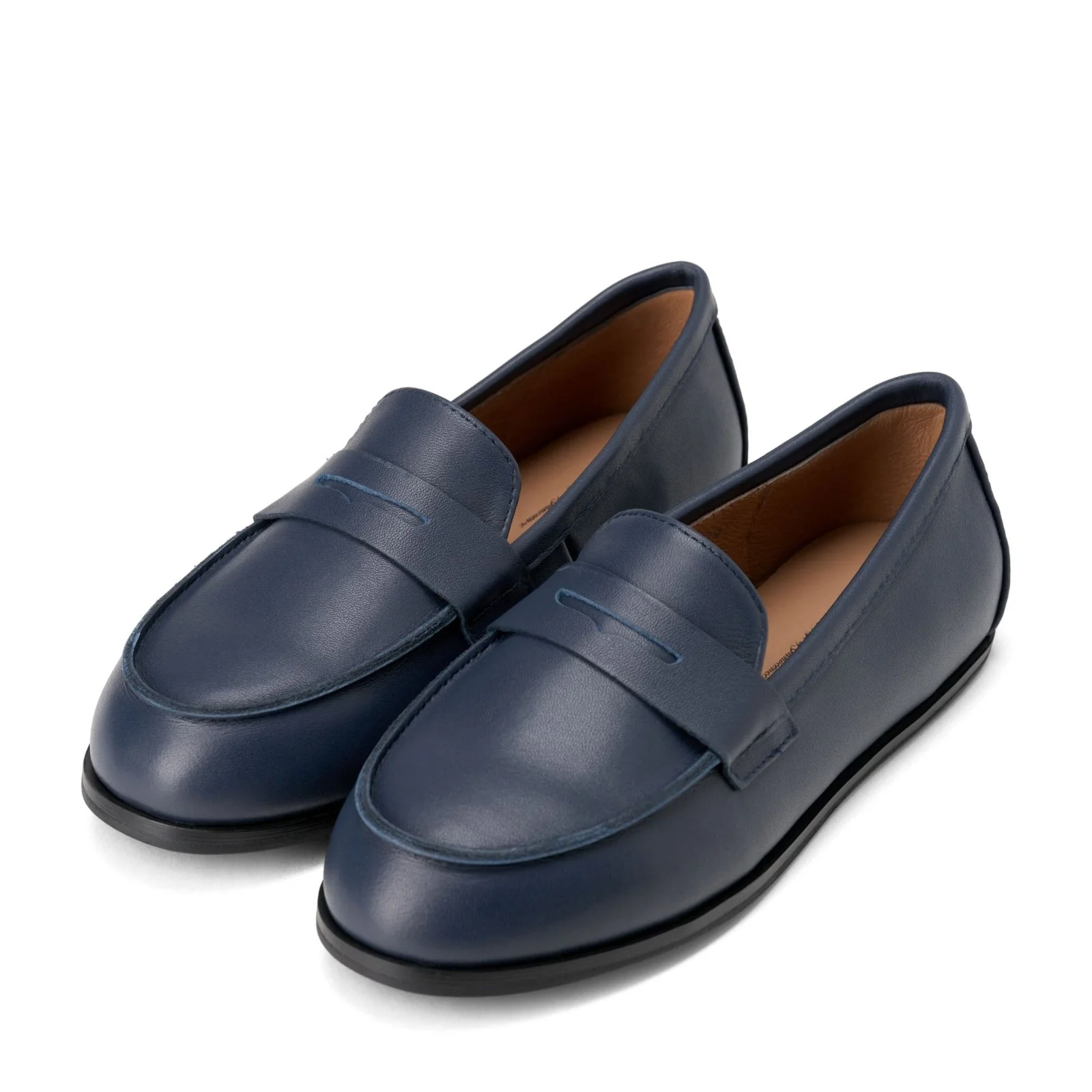 Ryan Leather Navy Loafers - Image 2