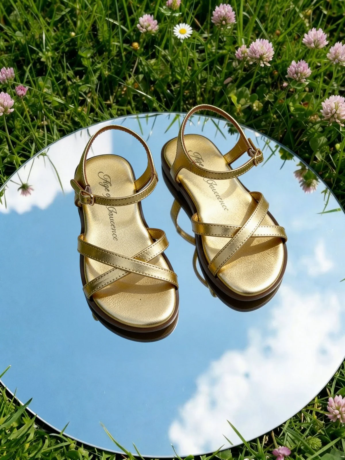 Seraphine Gold Sandals - Image 3