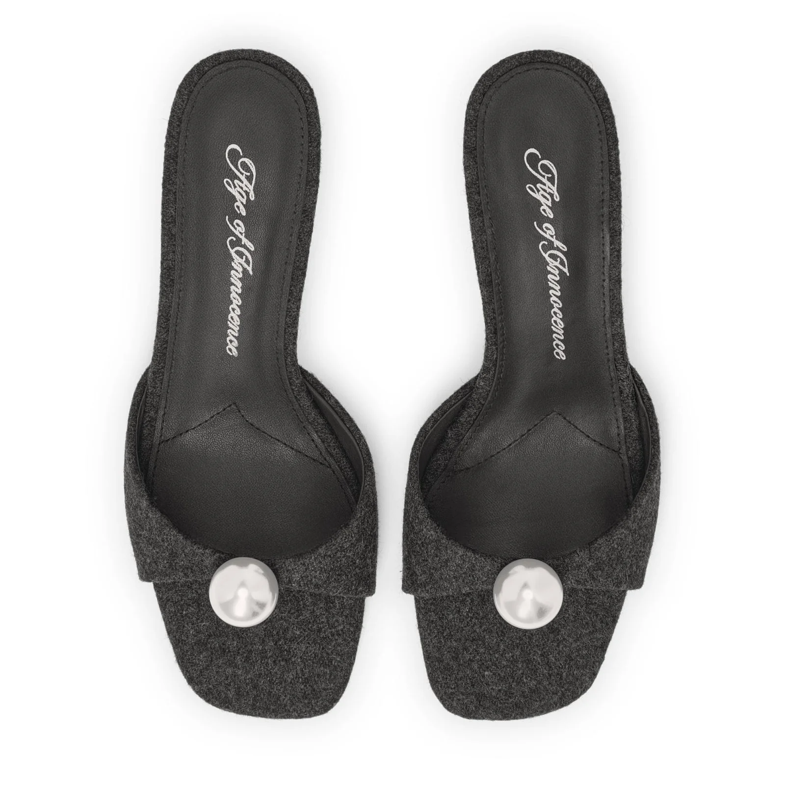 Sybil Wool Grey Mules - Image 3