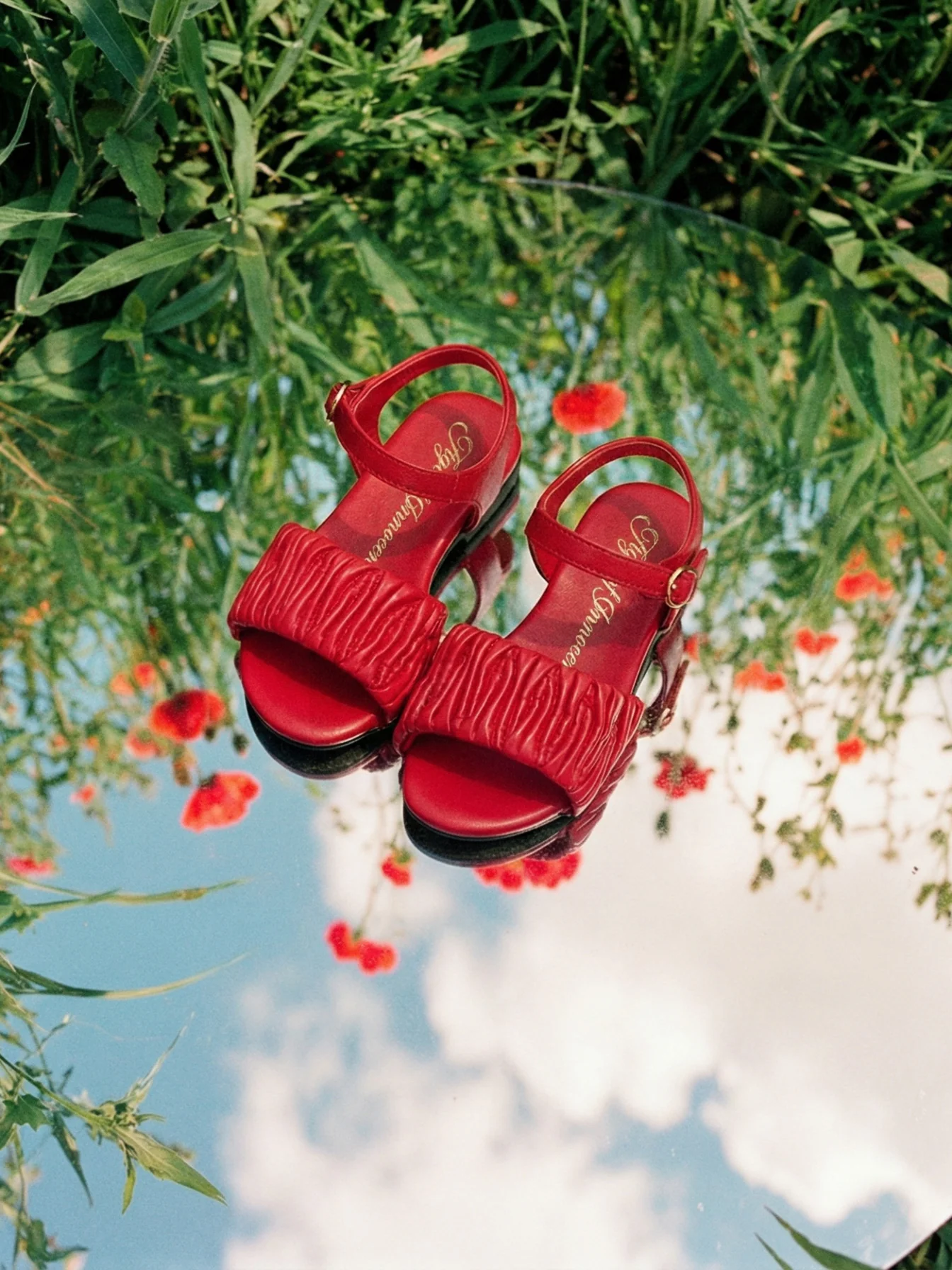 Tanya Red Sandals - Image 4