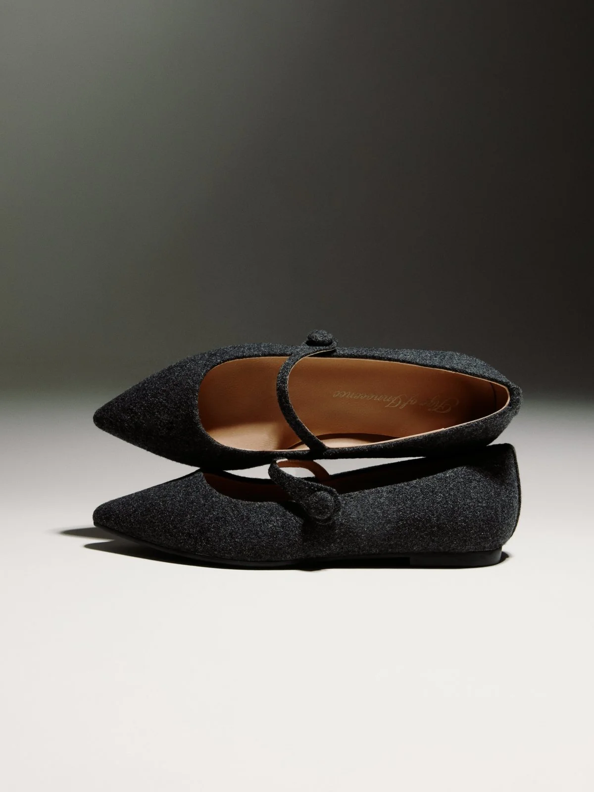 Thea Glitter Black Flats - Image 5