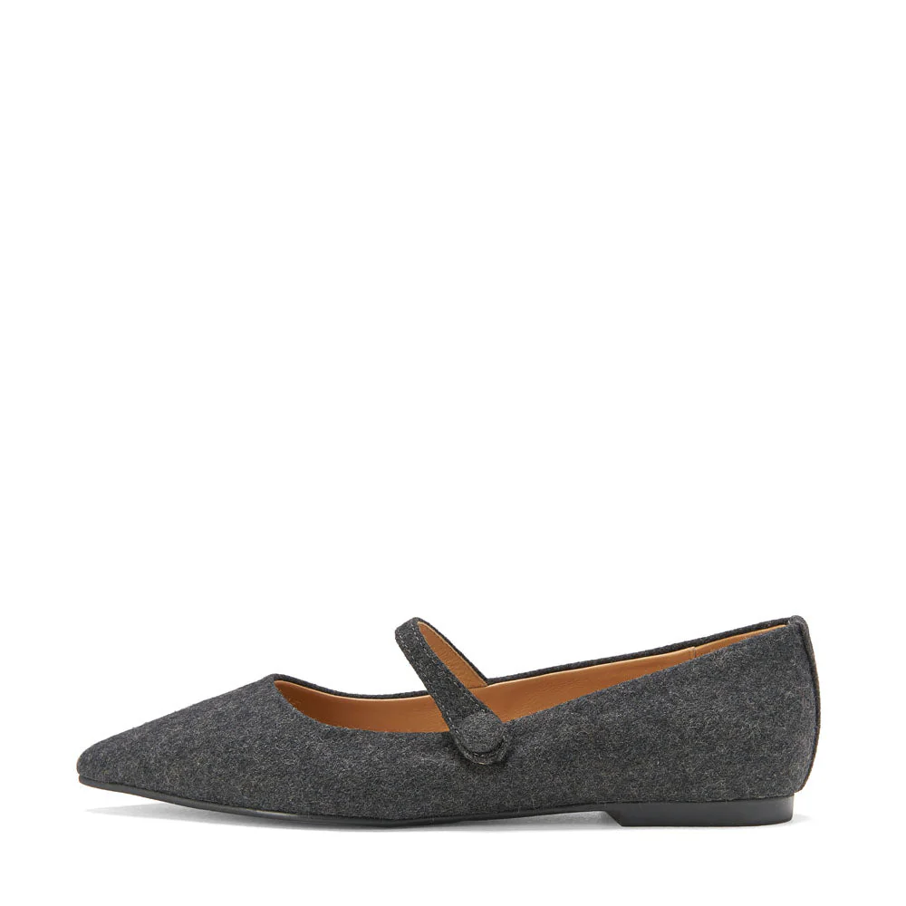 Thea Wool Grey Flats