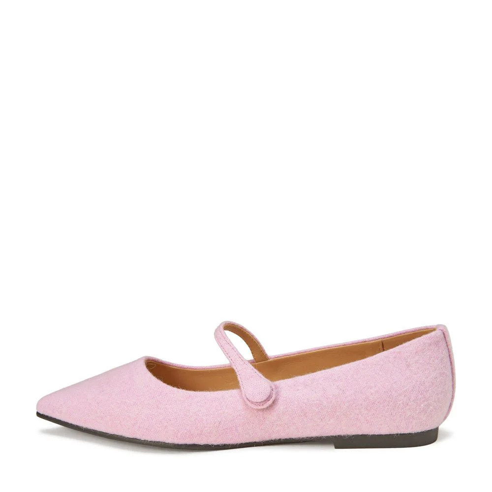 Thea Wool Pink Flats