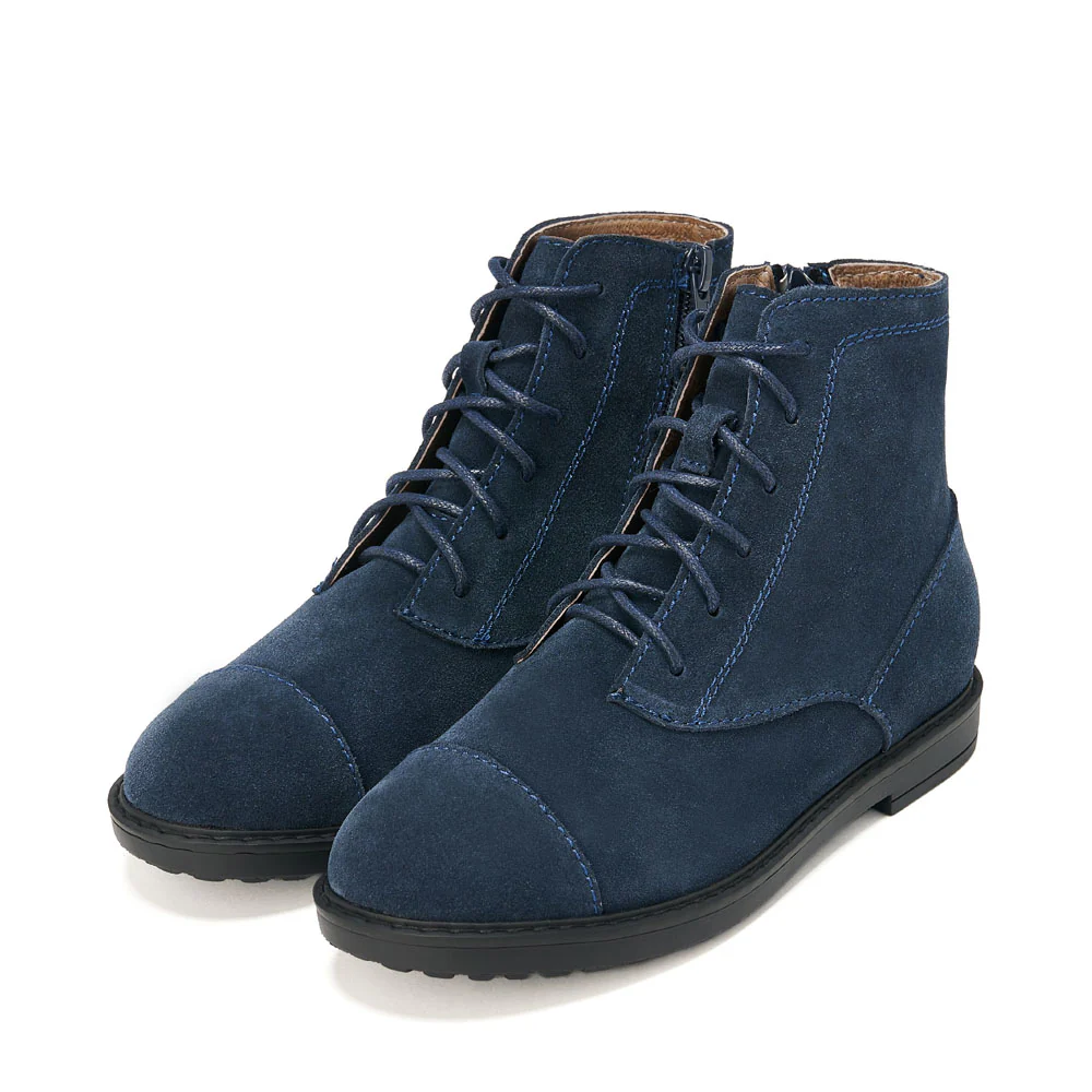 Thomas Suede Navy Boots - Image 2