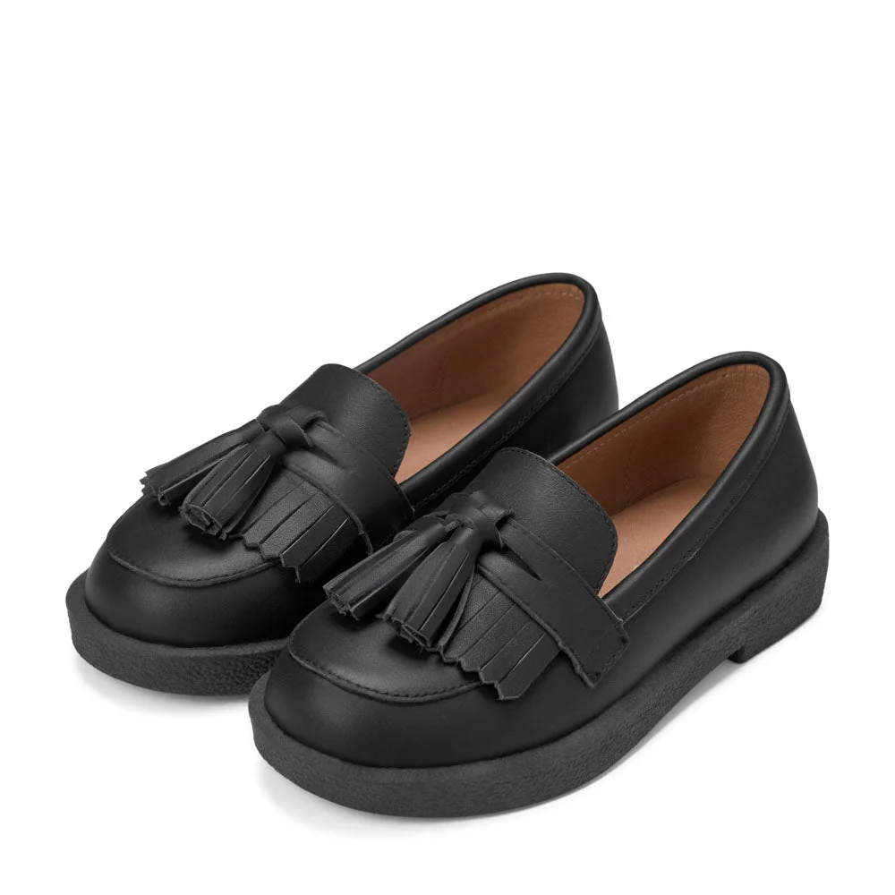 Vita Leather Black Loafers - Image 2