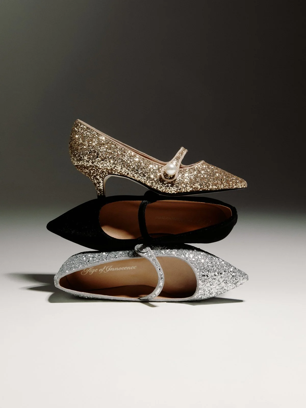 Yvonne Glitter Gold Shoes - Image 6