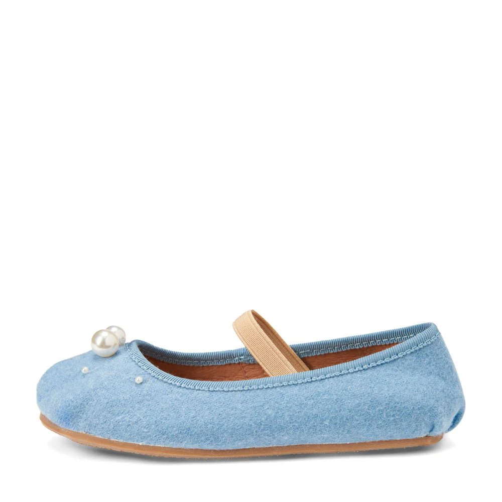 Zelda Wool Blue Flats