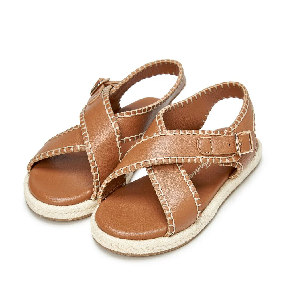 Zella Camel Sandals - Image 2