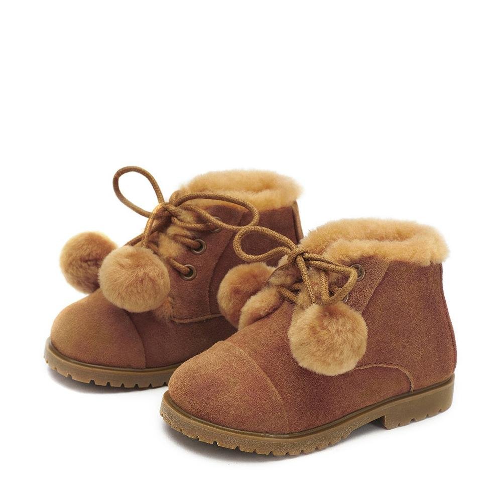 Zoey Pompon Brown Boots - Image 2