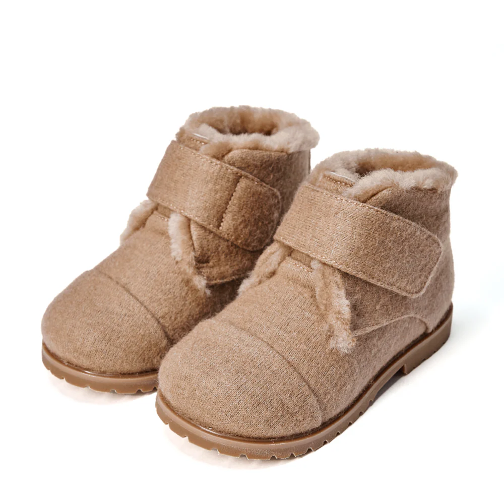 Zoey Wool Beige Boots - Image 2