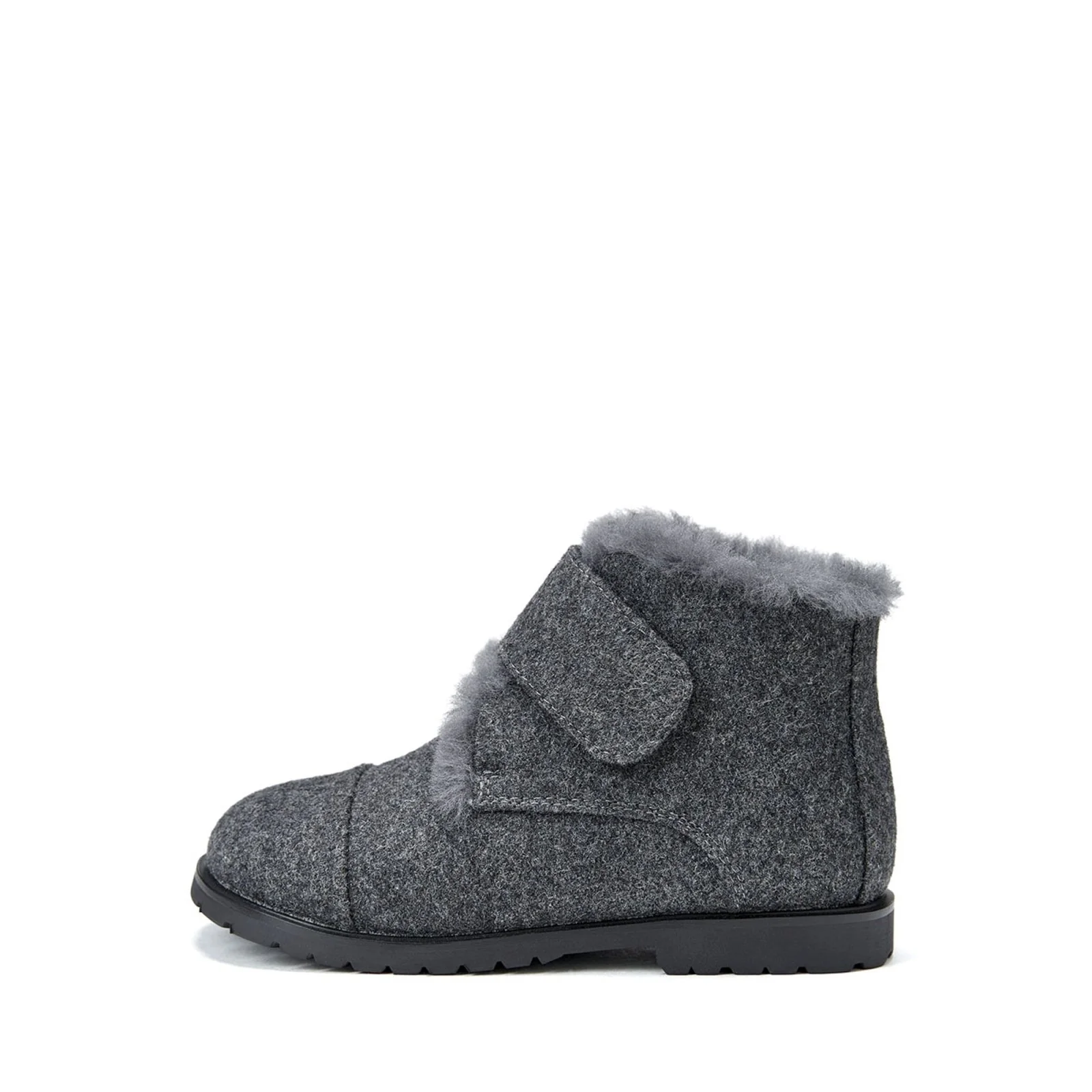 Zoey Wool Dark Grey Boots