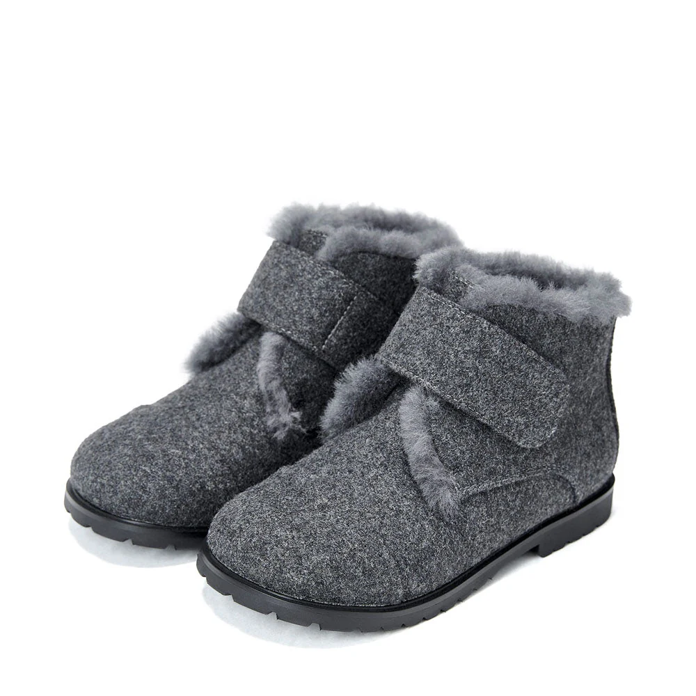 Zoey Wool Dark Grey Boots - Image 2