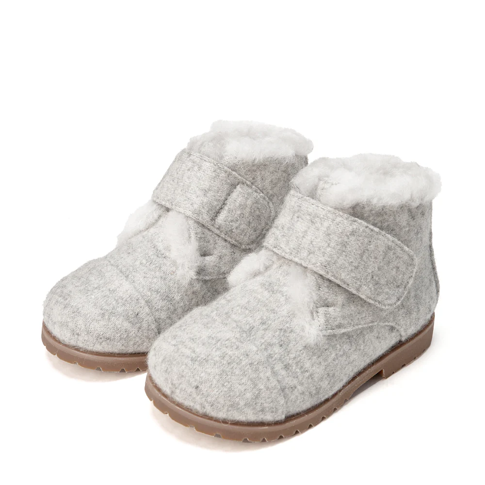 Zoey Wool Grey Boots - Image 2
